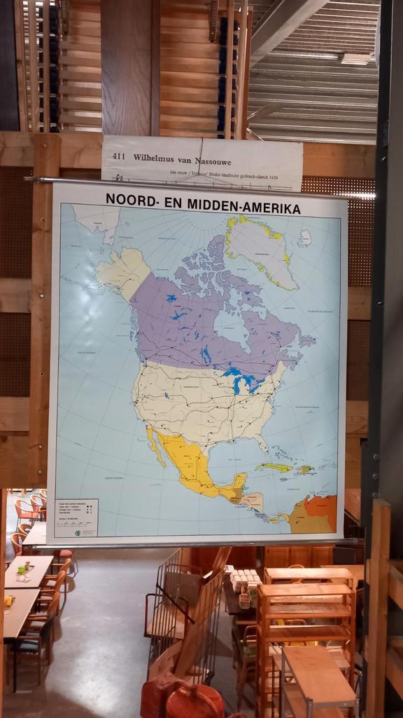 Noord- en Midden-Amerika Schoolkaart, Antiek en Kunst, Antiek | Schoolplaten, Aardrijkskunde, Ophalen