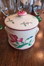 1x antieke Sarreguemines steengoed pot, Antiek en Kunst, Ophalen of Verzenden