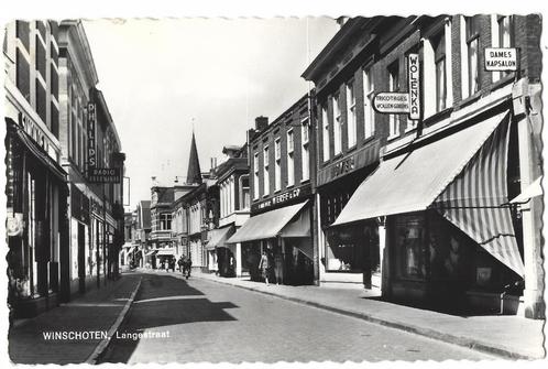 Winschoten, Langestraat, Verzamelen, Ansichtkaarten | Nederland, Gelopen, Groningen, 1960 tot 1980, Verzenden