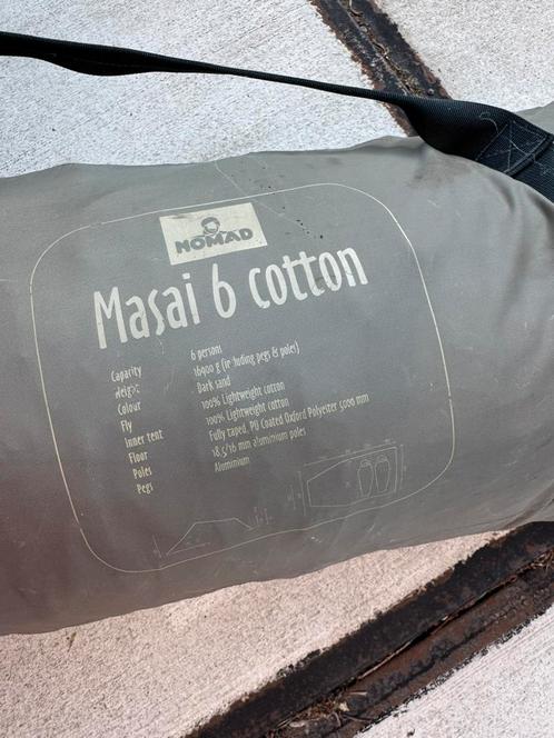 Nomad Masai 6p Katoenen tent met grondzeil, Caravans en Kamperen, Tenten, tot en met 6, Gebruikt, Ophalen
