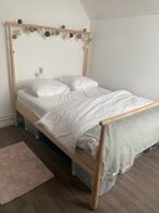 IKEA Gjora bed 160x200, Ophalen, Beige, Tweepersoons, Zo goed als nieuw