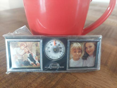 fotolijstje met temperatuurmeter oldtimer, Auto diversen, Auto-accessoires, Nieuw, Ophalen of Verzenden
