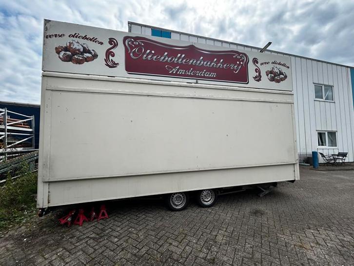 Campa Oliebollenkraam gebakkraam combi tandemas foodtruck, Hobby en Vrije tijd, Feestartikelen | Verhuur, Ophalen