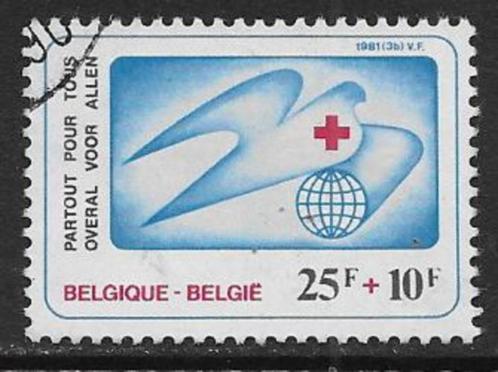 België 1981    Rode Kruis   2057, Postzegels en Munten, Postzegels | Europa | België, Gestempeld, Rode kruis, Verzenden
