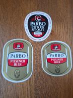 3 x Parbo bier etiket Suriname oudjes ongebruikt, Ophalen of Verzenden, Nieuw, Overige typen, Overige merken