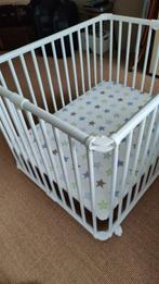 Inklapbare baby box, Ophalen, Zo goed als nieuw, Rechthoekig, In hoogte verstelbaar