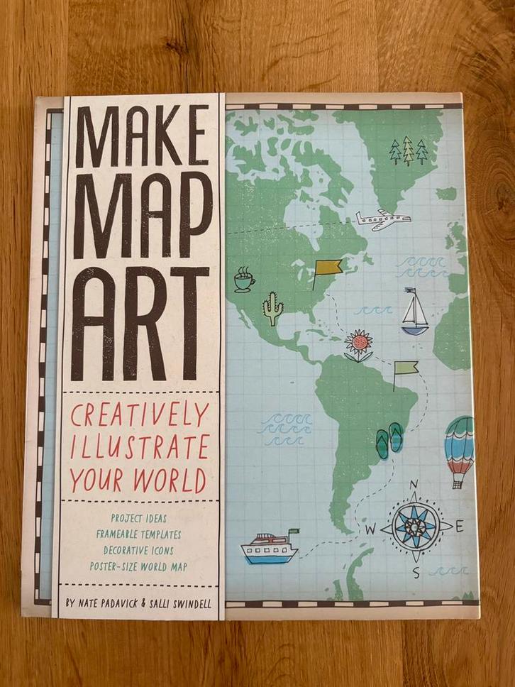 Make Map Art - Nate Padavick en Salli Swindell (Engels), Boeken, Hobby en Vrije tijd, Nieuw, Tekenen en Schilderen, Ophalen of Verzenden