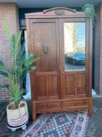Leuke  brocante kledingkast, Ophalen of Verzenden, 50 tot 75 cm, 200 cm of meer