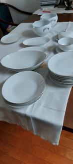 Wit porselein servies.met zilver randje.kwaliteits porselein, Antiek en Kunst, Ophalen of Verzenden