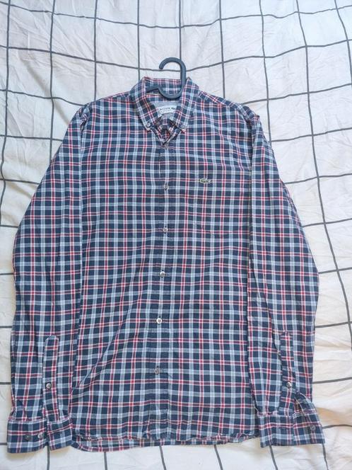 Lacoste Geruit Overhemd, Kleding | Heren, Overhemden, Zo goed als nieuw, Blauw, Ophalen of Verzenden