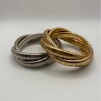 Ribbel armband 3, Ophalen of Verzenden, Zo goed als nieuw, Zilver