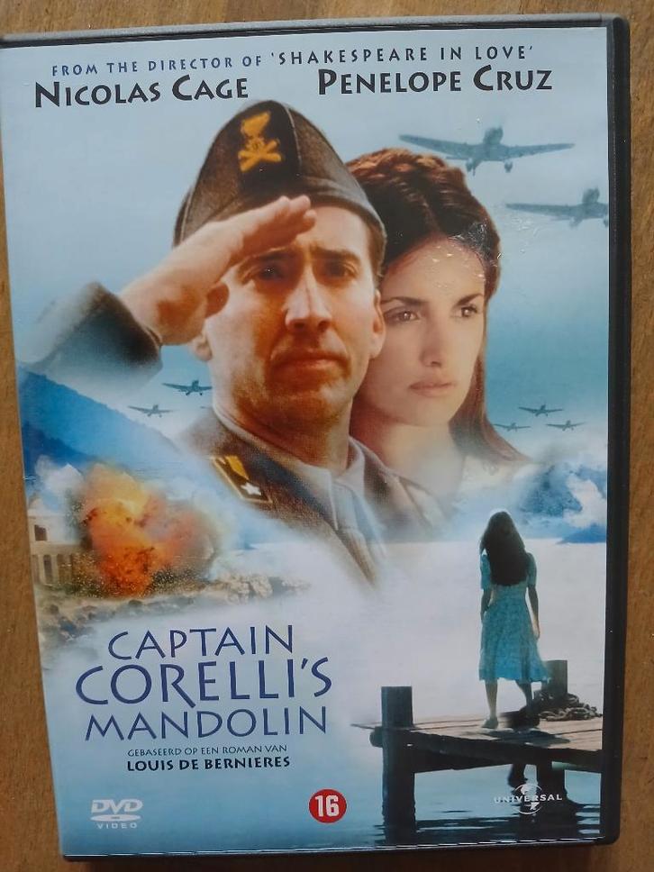 captain corellis mandolin ( nicolas cage en penelope cruz ), Cd's en Dvd's, Dvd's | Overige Dvd's, Zo goed als nieuw, Alle leeftijden