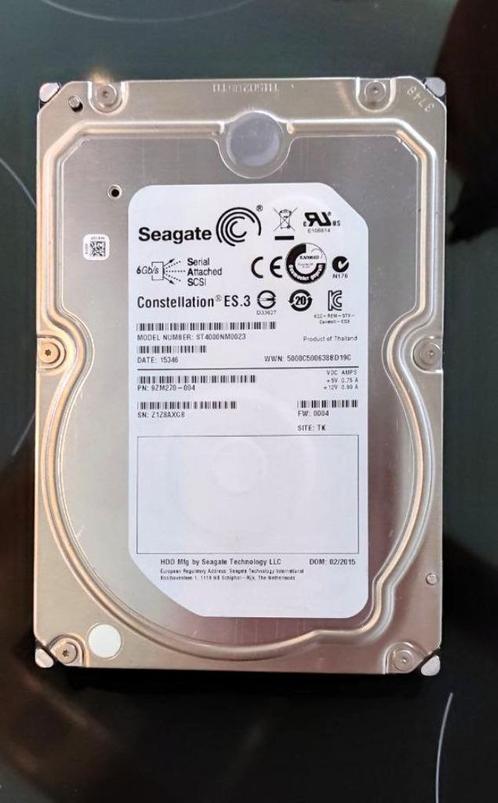 4TB Seagate Enterprise SAS HDD – Kwaliteit voor je server, Computers en Software, Harde schijven, Gebruikt, Server, Intern, HDD