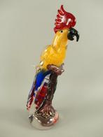 Kleurrijk glazen beeldje van een papegaai - 32 cm hoog, Antiek en Kunst, Kunst | Designobjecten, Ophalen of Verzenden
