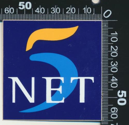 Sticker: Net 5, Verzamelen, Stickers, Zo goed als nieuw, Film, Tv of Omroep, Ophalen of Verzenden