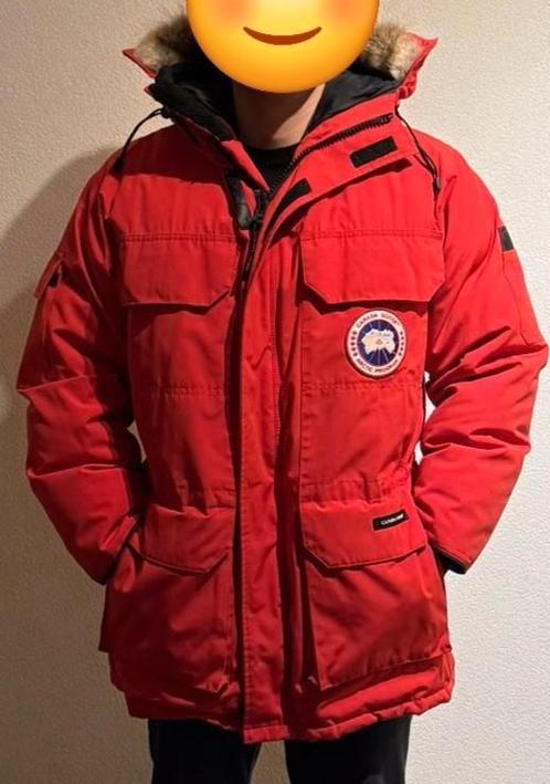 Canada goose expedition Red S Valt als M/L, Caravans en Kamperen, Regenkleding, Zo goed als nieuw, Regenjas, Ophalen of Verzenden