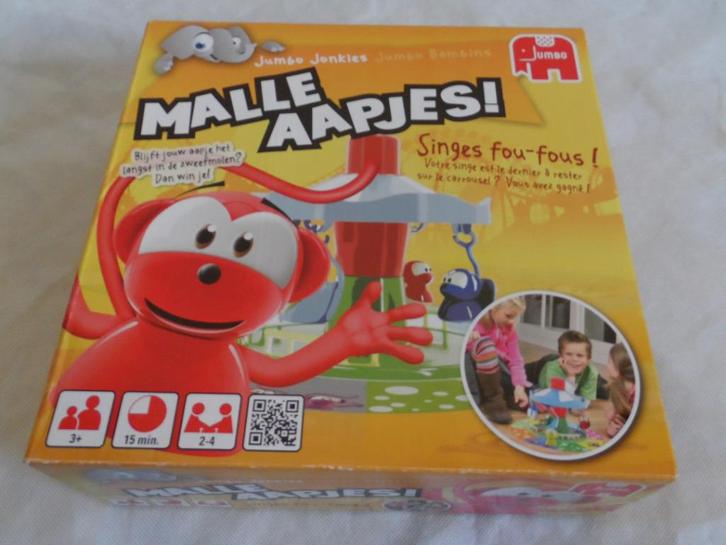 Spel: malle aapjes, Hobby en Vrije tijd, Gezelschapsspellen | Bordspellen, Zo goed als nieuw, Een of twee spelers, Drie of vier spelers
