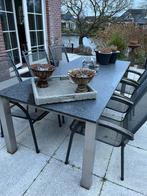 Tuintafel., Tuin en Terras, Tuintafels, Ophalen, Gebruikt, Rechthoekig, Rvs