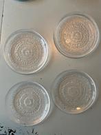 4 Vintage Iittala Ontbijtbordjes Glas, Huis en Inrichting, Keuken | Servies, Gebruikt, Ophalen of Verzenden, Glas, Bord(en)