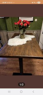 Mooi boomstam tafelblad van acaciahout zonder onderstel, Huis en Inrichting, Tafels | Eettafels, Ophalen, Gebruikt, 50 tot 100 cm