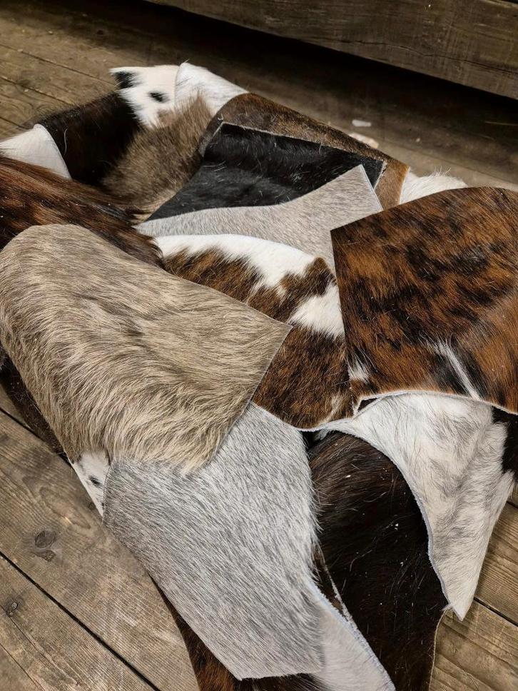 reststukken knutselen koeienhuid koeienvacht, Hobby en Vrije tijd, Knutselen, Nieuw, Overige typen, Ophalen of Verzenden