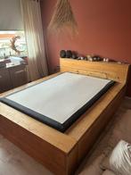 Steigerhoutenbed, Huis en Inrichting, Slaapkamer | Bedden, Ophalen, Tweepersoons, Hout, 140 cm