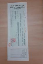 Hilversum inkt en verffabriek Van Son  wissel 1940, Ophalen of Verzenden, Zo goed als nieuw, Overige typen