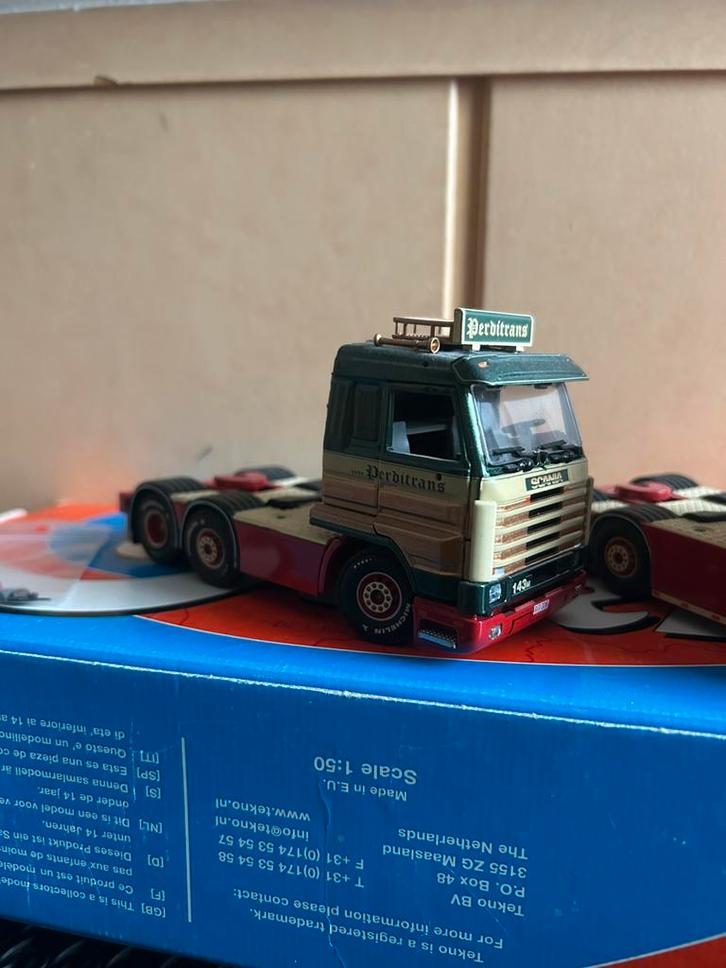Tekno Scania 143M Perditrans, Hobby en Vrije tijd, Modelauto's | 1:50, Zo goed als nieuw, Bus of Vrachtwagen, Tekno, Ophalen of Verzenden