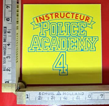 Vintage sticker Police acadamy 4 instructeur film jaren 80 beschikbaar voor biedingen