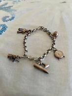 Zilver vintage bedel armbandje 16,5 cm, Ophalen of Verzenden, Gebruikt, Zilver, Zilver