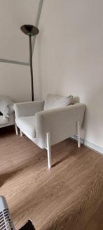 2 Ikea Fauteuils Wit/Lichtgrijs, Ophalen, Gebruikt, Minder dan 75 cm, 75 tot 100 cm