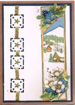 kerstkaart met lint, Ophalen of Verzenden, Nieuw, Kerst