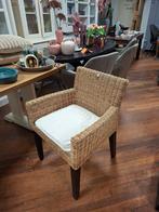 Set van 2 rieten Riviera Maison stoelen armleuning, Huis en Inrichting, Stoelen, Twee, Bruin, Zo goed als nieuw, Riviera Maison