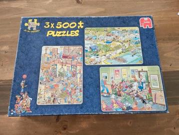 Jan van Haasteren 3x 500 stukjes nr 81168 beschikbaar voor biedingen