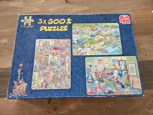 Jan van Haasteren 3x 500 stukjes nr 81168, Hobby en Vrije tijd, Denksport en Puzzels, Gebruikt, Legpuzzel, 500 t/m 1500 stukjes