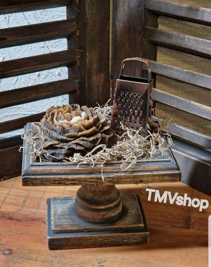 Houten plateau inclusief heerlijk geurende roos   gift set, Huis en Inrichting, Woonaccessoires | Overige, Nieuw, Ophalen of Verzenden