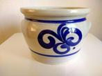 NIEUWE, Franse aardewerk pot grijs met blauw motief, Antiek en Kunst, Antiek | Keramiek en Aardewerk, Ophalen of Verzenden