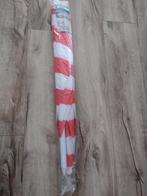Prachtige nieuwe rood witte parasol, strandparasol, 152 cm., Nieuw, Strandparasol, 1 tot 2 meter, Ophalen of Verzenden