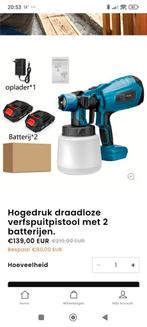 Nieuwe draadloze electrische verfspuit, Doe-het-zelf en Verbouw, Ophalen of Verzenden, Nieuw, Verfspuit of Verfpomp