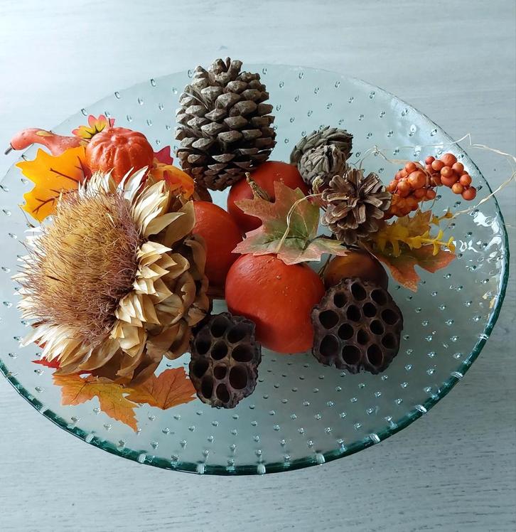 Glazen schaal, fruitschaal, decoratie schaal,2 verschillende, Huis en Inrichting, Woonaccessoires | Schalen en Manden, Zo goed als nieuw