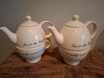 Set van 2x tea-for-one, Huis en Inrichting, Keuken | Servies, Ophalen of Verzenden, Zo goed als nieuw, Overige stijlen, Kop(pen) en/of Schotel(s)