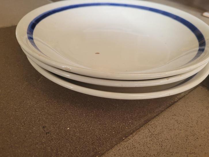 3 antieke Franse diepe borden pasta borden p/st 1.50, Antiek en Kunst, Antiek | Servies los, Ophalen of Verzenden