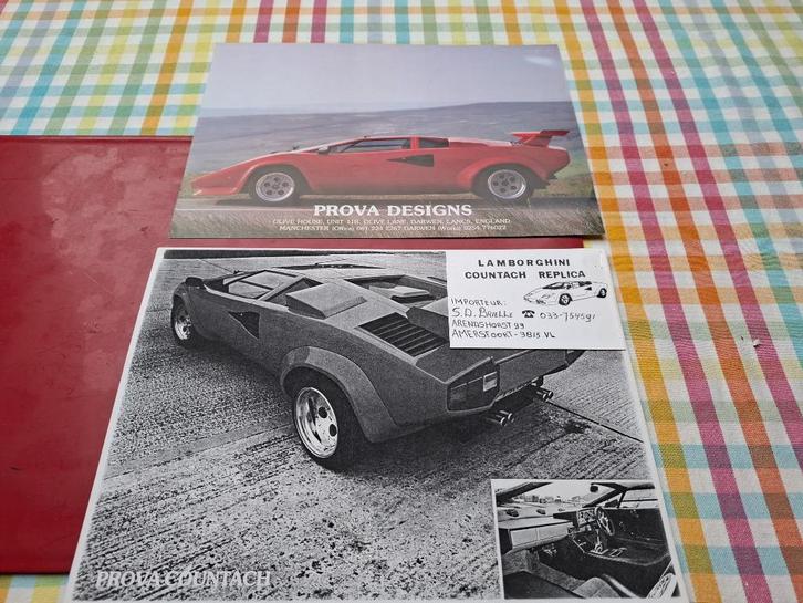 Prova Design Countach Replica informatieset Engels Kitcar, Boeken, Auto's | Folders en Tijdschriften, Zo goed als nieuw, Overige merken