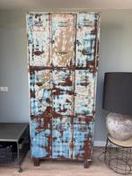Vintage Industriële Lockerkast – Uniek Patina | Eyecatcher |, Huis en Inrichting, Kasten | Lockerkasten, Ophalen, Zo goed als nieuw