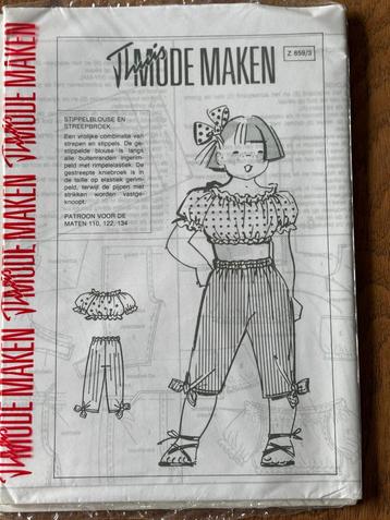 859/3 Patronen, meisjes kniebroek met hesje Vintage jaren 80 beschikbaar voor biedingen