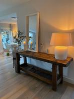 Antieke Franse werkbank (198  75  47 cm), Huis en Inrichting, Tafels | Sidetables, Ophalen of Verzenden, Zo goed als nieuw, 25 tot 50 cm