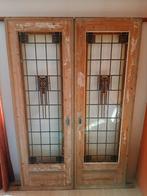 Schuifdeuren glas in lood, Ophalen, Gebruikt, Binnendeur, Glas