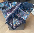Blauwe wollen sjaal met print van #Mucho Gusto, Kleding | Dames, Mutsen, Sjaals en Handschoenen, Merk: Mucho Gusto, Ophalen of Verzenden