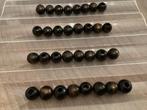 Kralen kleur zwart bruin houten kralen 32 stuks, Ophalen, Zo goed als nieuw, Kraal