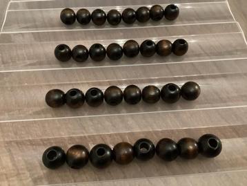 Kralen kleur zwart bruin houten kralen 32 stuks beschikbaar voor biedingen